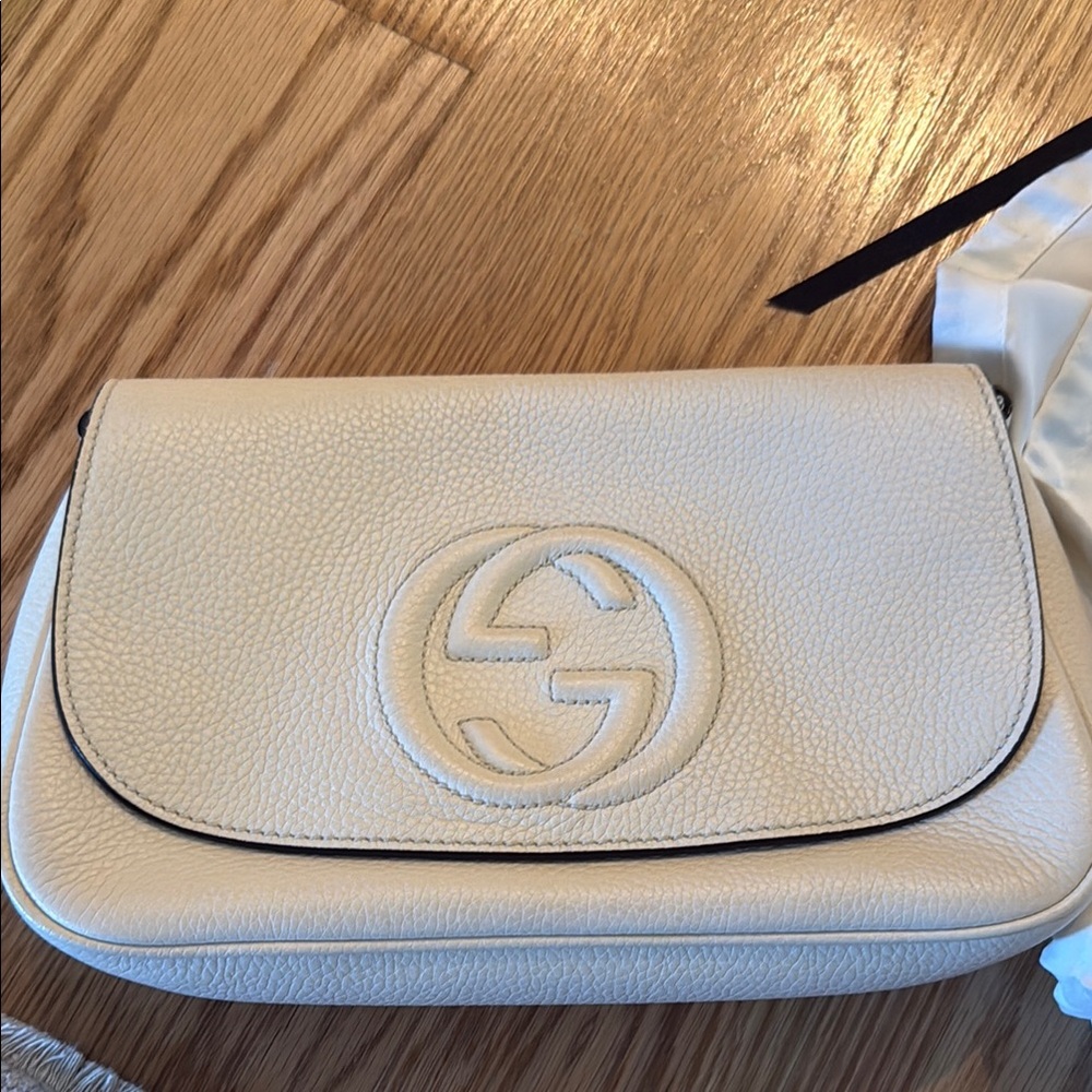 Gucci White Leather Women's Bag SoHo bag
